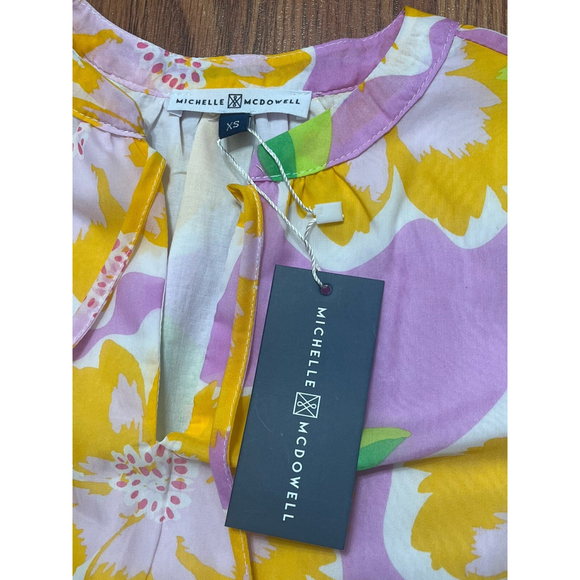 Michelle McDowell NWT Women’s Sea Flower Lilac Valery Top 48966 Sz XS - Picture 3 of 5